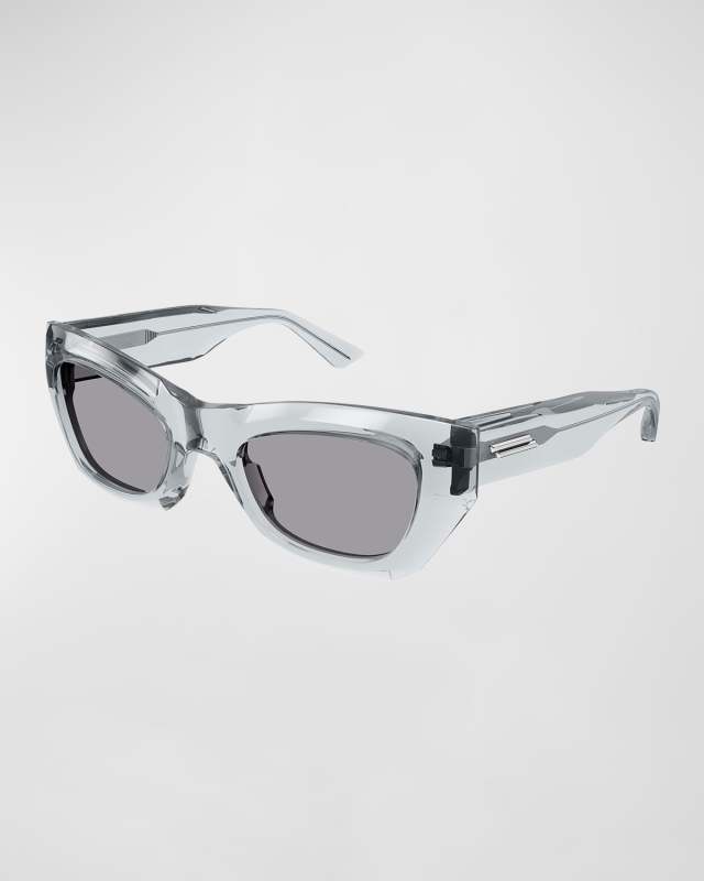 Transparent Acetate Rectangle Sunglasses